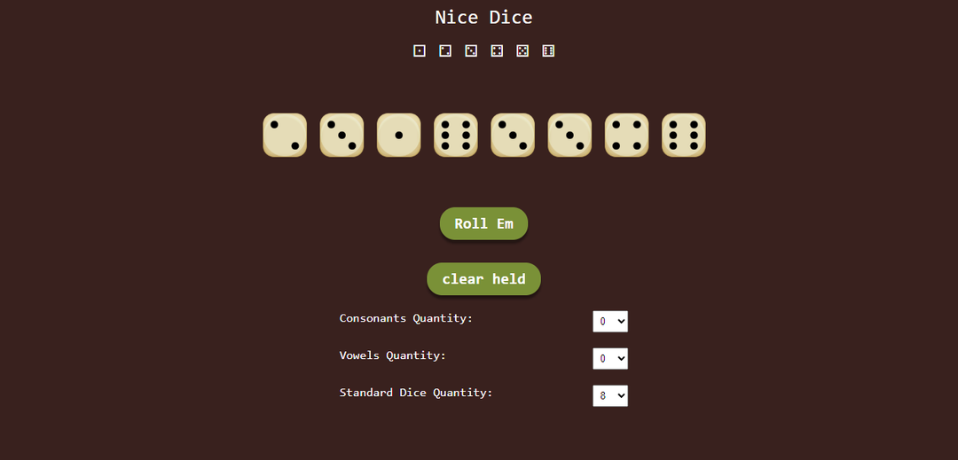 screen shot of project